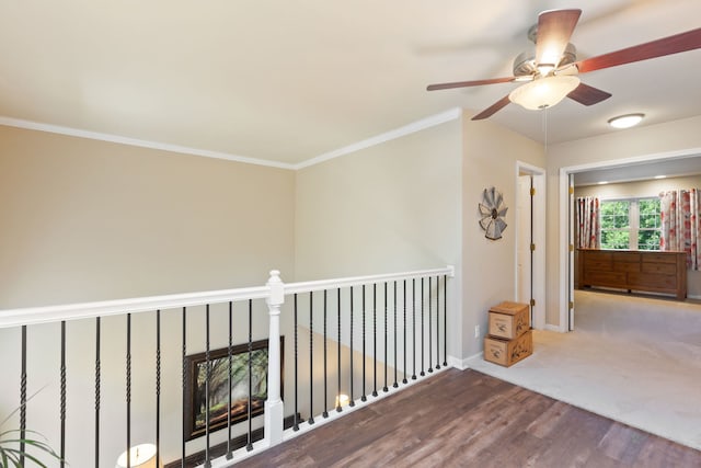 211 Spring Point Dr, Carpentersville, IL 60110 - corridor with wood finished floors and ornamental molding