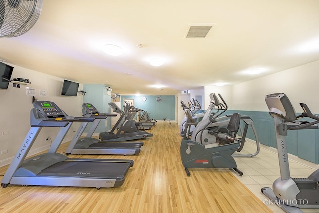 3600 N Lake Shore Dr Unit 1603, Chicago, IL 60613 - gym with wood finished floors and baseboards