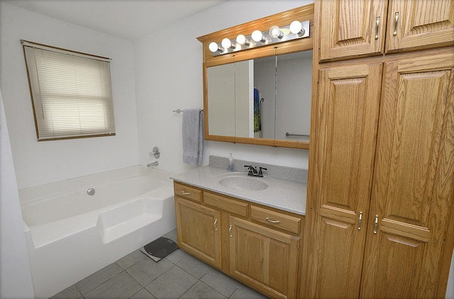 2098 N 15th Rd, Streator, IL 61364 - full bathroom with a garden tub, vanity, and tile patterned flooring