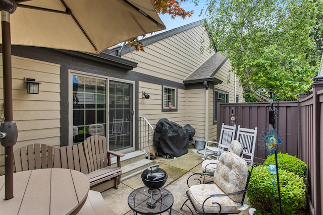 2910 Greystone Pl, Champaign, IL 61822 - view of patio with grilling area and entry steps