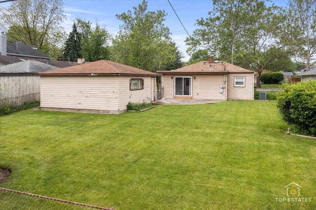 3604 Owl Dr, Rolling Meadows, IL 60008 - back of property with a patio area and a yard