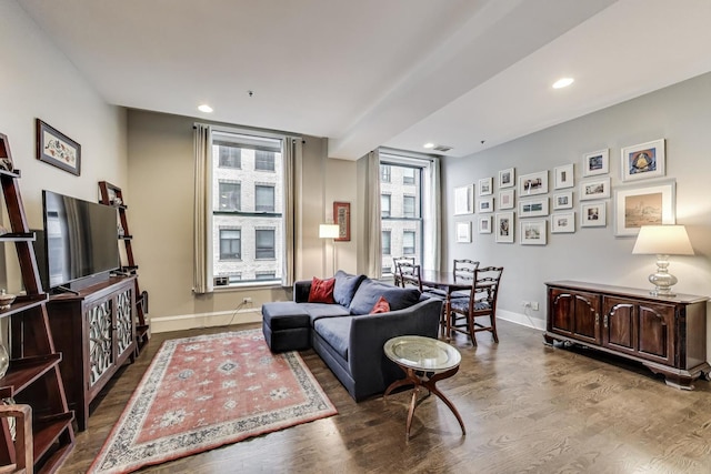 888 S Michigan Ave Unit 601, Chicago, IL 60605 - living room with wood finished floors and recessed lighting