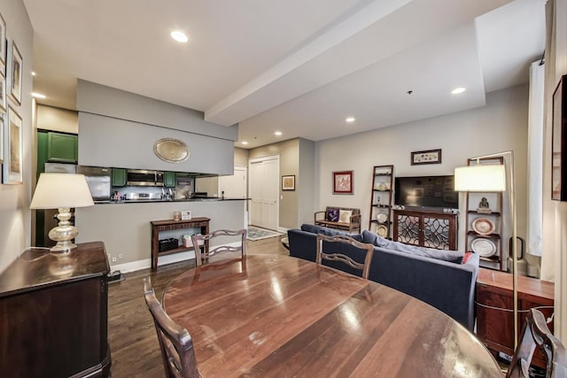 888 S Michigan Ave Unit 601, Chicago, IL 60605 - dining space with dark wood finished floors and recessed lighting