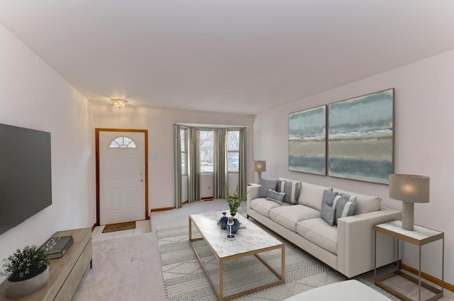 8660 Thomas Charles Ln, Hickory Hills, IL 60457 - living area featuring light carpet and baseboards