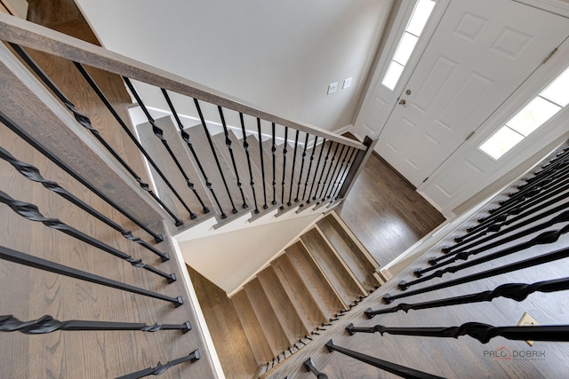 1296 Ashley Ct, Vernon Hills, IL 60061 - stairs with wood finished floors