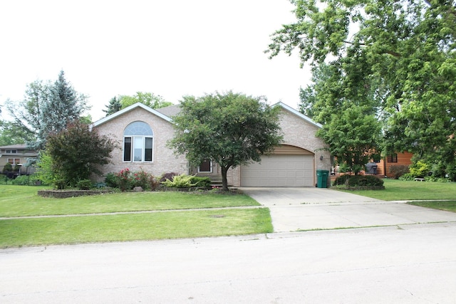 1012 Crestview Dr, Lemont, IL 60439 - view of front facade featuring a garage, driveway, and a front lawn