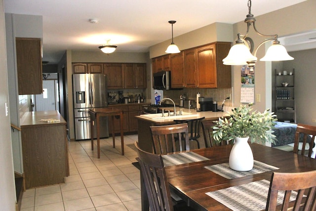 1012 Crestview Dr, Lemont, IL 60439 - dining area with light tile patterned floors