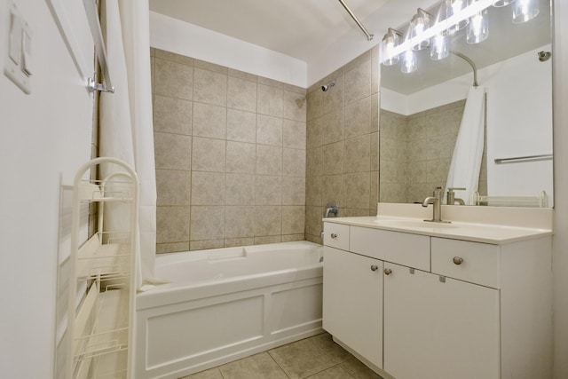 235 W Van Buren St Unit 4206, Chicago, IL 60607 - full bath featuring shower / bath combo, vanity, and tile patterned floors