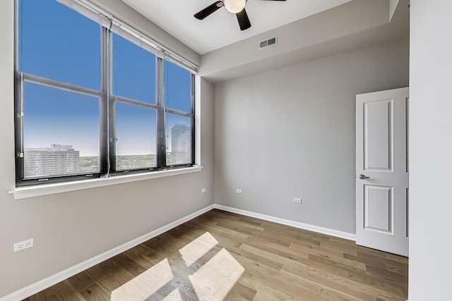 1464 S Michigan Ave Unit 1404, Chicago, IL 60605 - unfurnished room with ceiling fan and wood finished floors