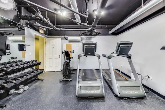 1464 S Michigan Ave Unit 1404, Chicago, IL 60605 - exercise room featuring a wall mounted AC