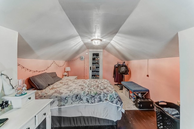 6142 S Richmond St, Chicago, IL 60629 - bedroom with wood finished floors and lofted ceiling