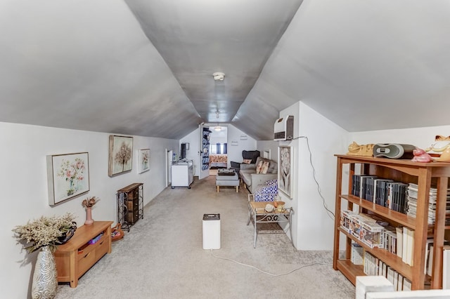 6142 S Richmond St, Chicago, IL 60629 - living area with carpet floors and vaulted ceiling