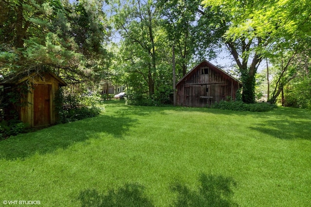 100 E Miller Ave, Hinckley, IL 60520 - view of green lawn with an outbuilding