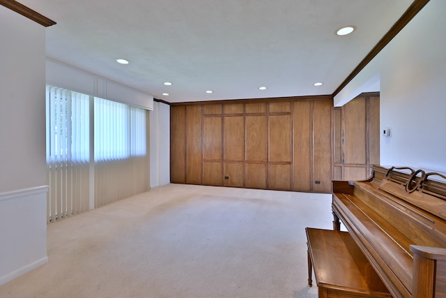 9044 N Clifton Ave, Niles, IL 60714 - unfurnished living room featuring recessed lighting and carpet