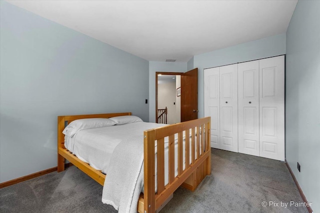 2116 Glasgow Ct, Hanover Park, IL 60133 - carpeted bedroom featuring a closet and baseboards