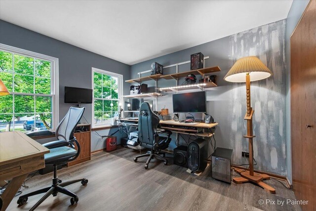 2116 Glasgow Ct, Hanover Park, IL 60133 - office area with wood finished floors