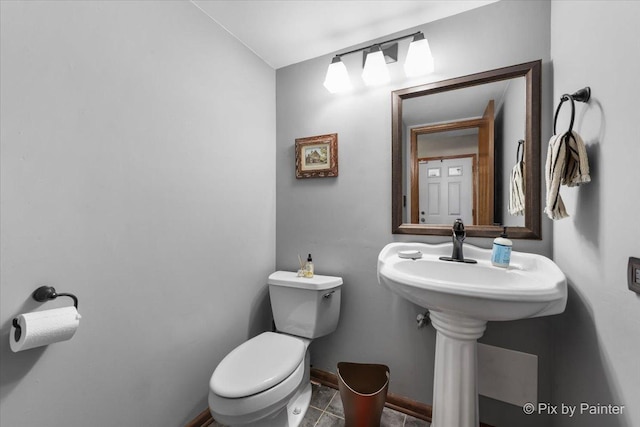 2116 Glasgow Ct, Hanover Park, IL 60133 - half bath with toilet and tile patterned flooring