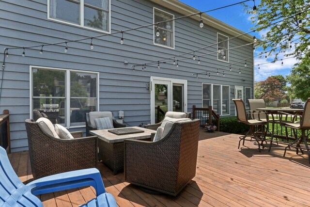 347 Yorkshire Dr, Mundelein, IL 60060 - wooden terrace with outdoor dining area