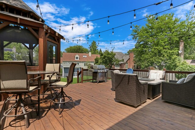 347 Yorkshire Dr, Mundelein, IL 60060 - wooden deck with area for grilling