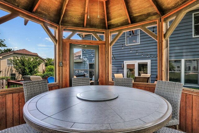 347 Yorkshire Dr, Mundelein, IL 60060 - view of patio with a gazebo and outdoor dining area
