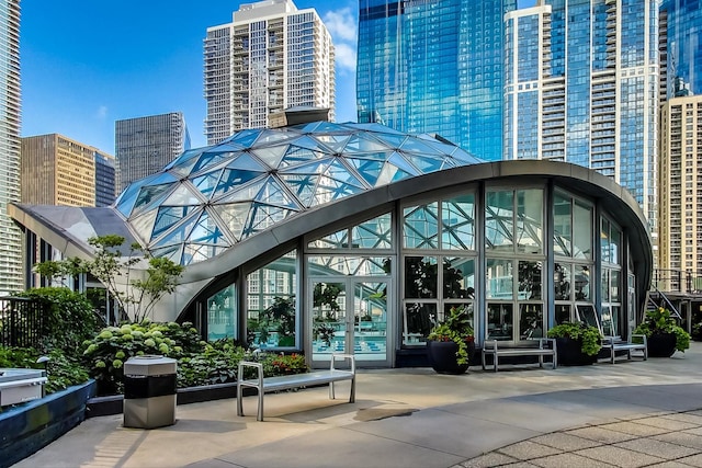 400 E Randolph St Unit 1825, Chicago, IL 60601 - property entrance with a chimney, french doors, and a view of city