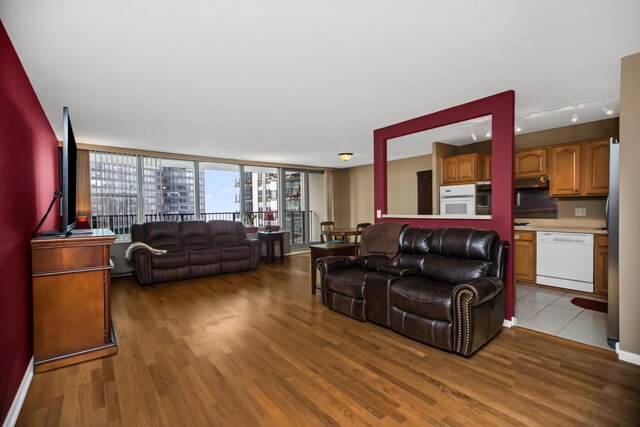 400 E Randolph St Unit 1825, Chicago, IL 60601 - living room with wood finished floors and rail lighting