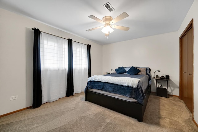 213 Vine St Unit 3, New Lenox, IL 60451 - bedroom featuring light colored carpet, baseboards, and ceiling fan