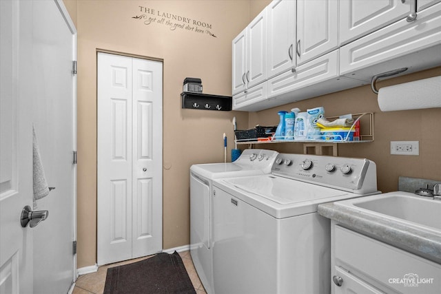 1920 Glenwood Cir Unit B, Sugar Grove, IL 60554 - laundry room with washing machine and clothes dryer, cabinet space, light tile patterned floors, and baseboards