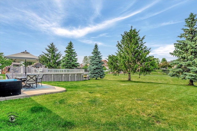 8456 Meadows Edge Trl, Tinley Park, IL 60487 - view of green lawn featuring a patio
