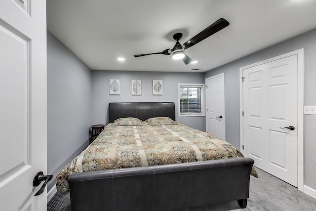 27117 Ashgate Xing, Plainfield, IL 60585 - carpeted bedroom with ceiling fan and recessed lighting