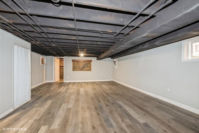 3411 W 59th St, Chicago, IL 60629 - basement with wood finished floors and baseboards