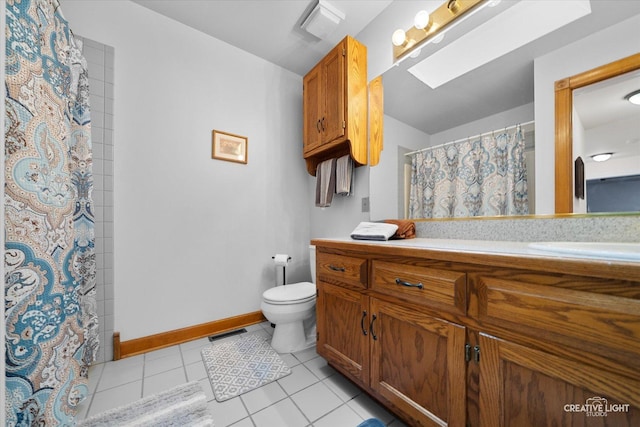 925 Merrill New Rd, Sugar Grove, IL 60554 - full bathroom with vanity, tile patterned floors, and a shower with shower curtain
