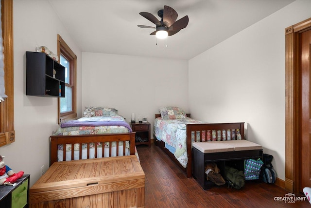 925 Merrill New Rd, Sugar Grove, IL 60554 - bedroom featuring wood-type flooring and a ceiling fan