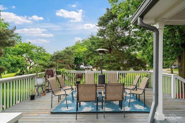 925 Merrill New Rd, Sugar Grove, IL 60554 - wooden terrace with outdoor dining space