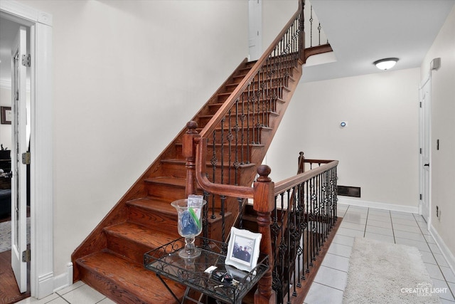 925 Merrill New Rd, Sugar Grove, IL 60554 - stairs featuring tile patterned flooring and baseboards