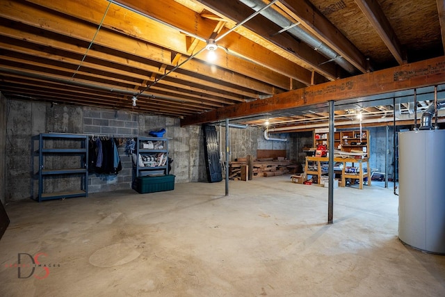 2622 E 28th Rd, Marseilles, IL 61341 - unfinished below grade area with gas water heater