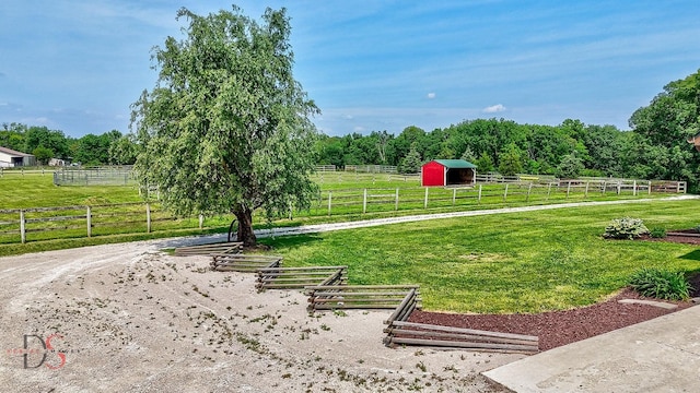 2622 E 28th Rd, Marseilles, IL 61341 - surrounding community with an outdoor structure, a view of rural / pastoral area, an exterior structure, and a lawn