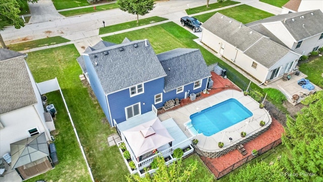 688 Regent Dr, Crystal Lake, IL 60014 - view from above of property with a pool