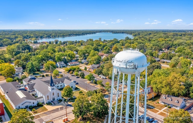 688 Regent Dr, Crystal Lake, IL 60014 - drone / aerial view of a forest and a large body of water
