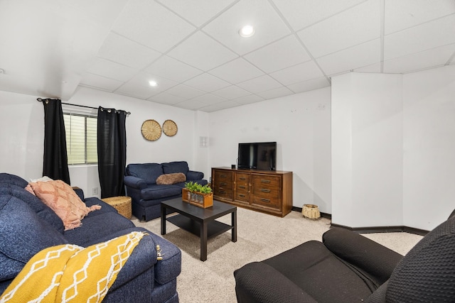 2278 Andrew Trl, Montgomery, IL 60538 - carpeted living area with a drop ceiling and recessed lighting