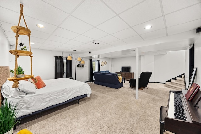 2278 Andrew Trl, Montgomery, IL 60538 - bedroom featuring carpet, recessed lighting, and a paneled ceiling