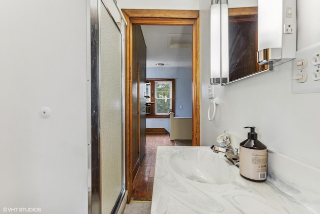309 E Corning Ave, Peotone, IL 60468 - corridor with a sink and wood finished floors