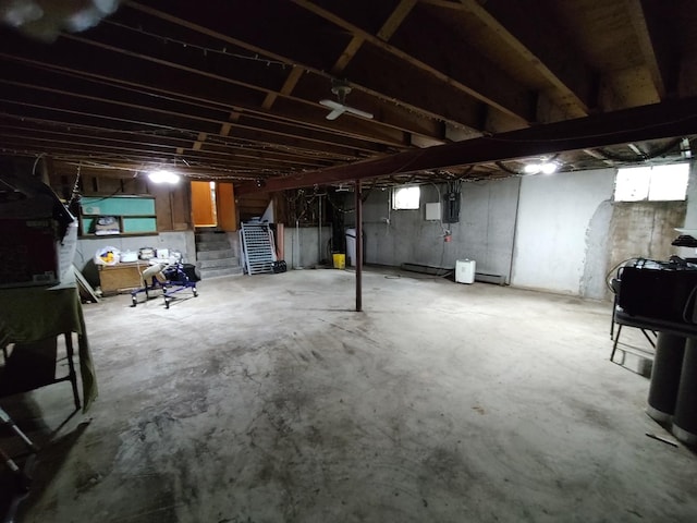 205 Beacon Dr, Belvidere, IL 61008 - unfinished basement featuring electric panel