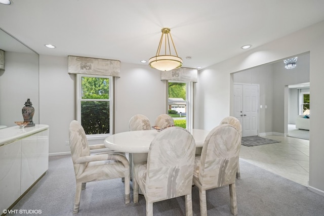 4045 N Harvard Ave, Arlington Heights, IL 60004 - dining room with plenty of natural light, carpet floors, recessed lighting, and baseboards