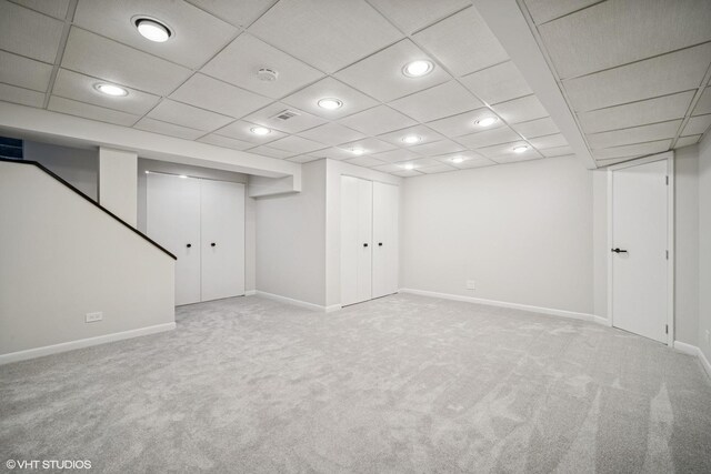 4045 N Harvard Ave, Arlington Heights, IL 60004 - finished below grade area featuring carpet, recessed lighting, and baseboards