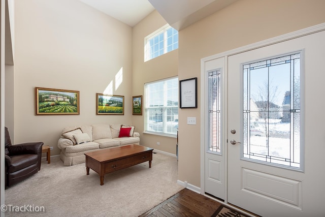 1878 Roseland Ln, Hoffman Estates, IL 60192 - entryway with dark wood-style floors and a high ceiling