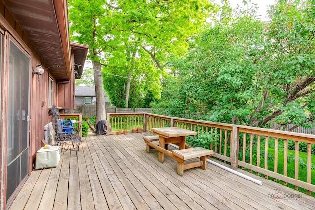 1417 N Mcaree Rd, Waukegan, IL 60085 - wooden deck featuring a fenced backyard