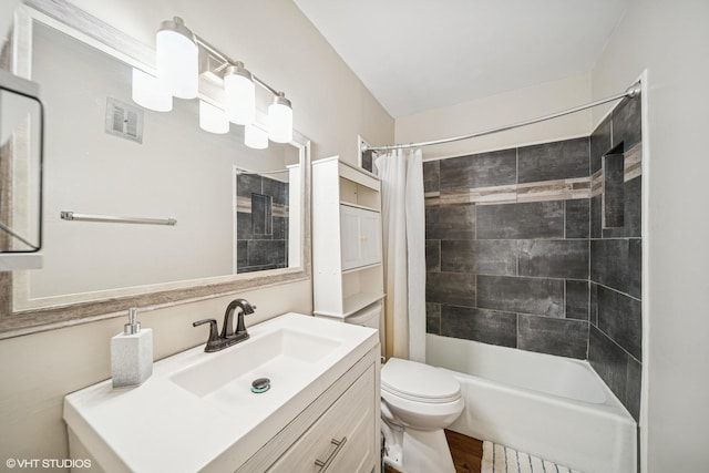 9540 S Mayfield Ave Unit 103S, Oak Lawn, IL 60453 - bathroom with vanity, shower / bath combo with shower curtain, and wood finished floors