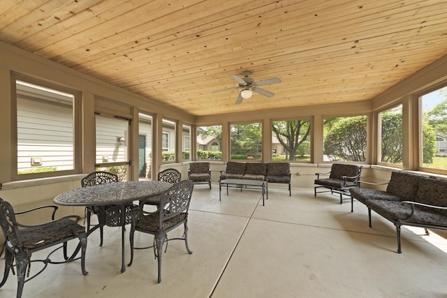 1908 Timbers Edge Cir, Joliet, IL 60431 - sunroom / solarium featuring finished concrete floors and wood ceiling