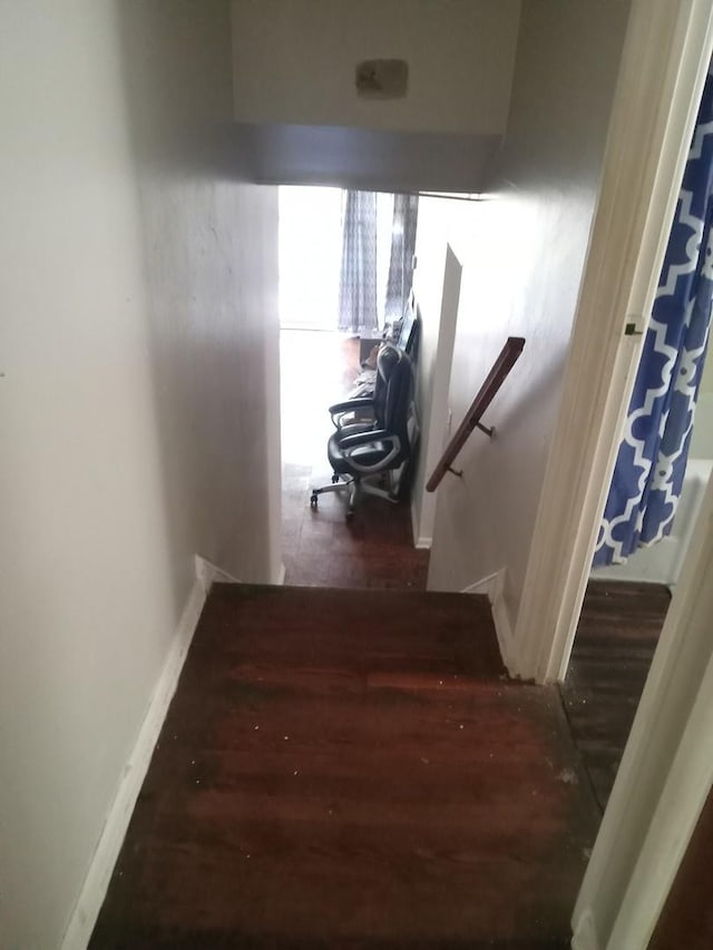 310 New Salem St, Park Forest, IL 60466 - staircase featuring wood finished floors and baseboards